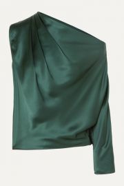 Michelle Mason - One-sleeve silk-charmeuse top at Net A Porter